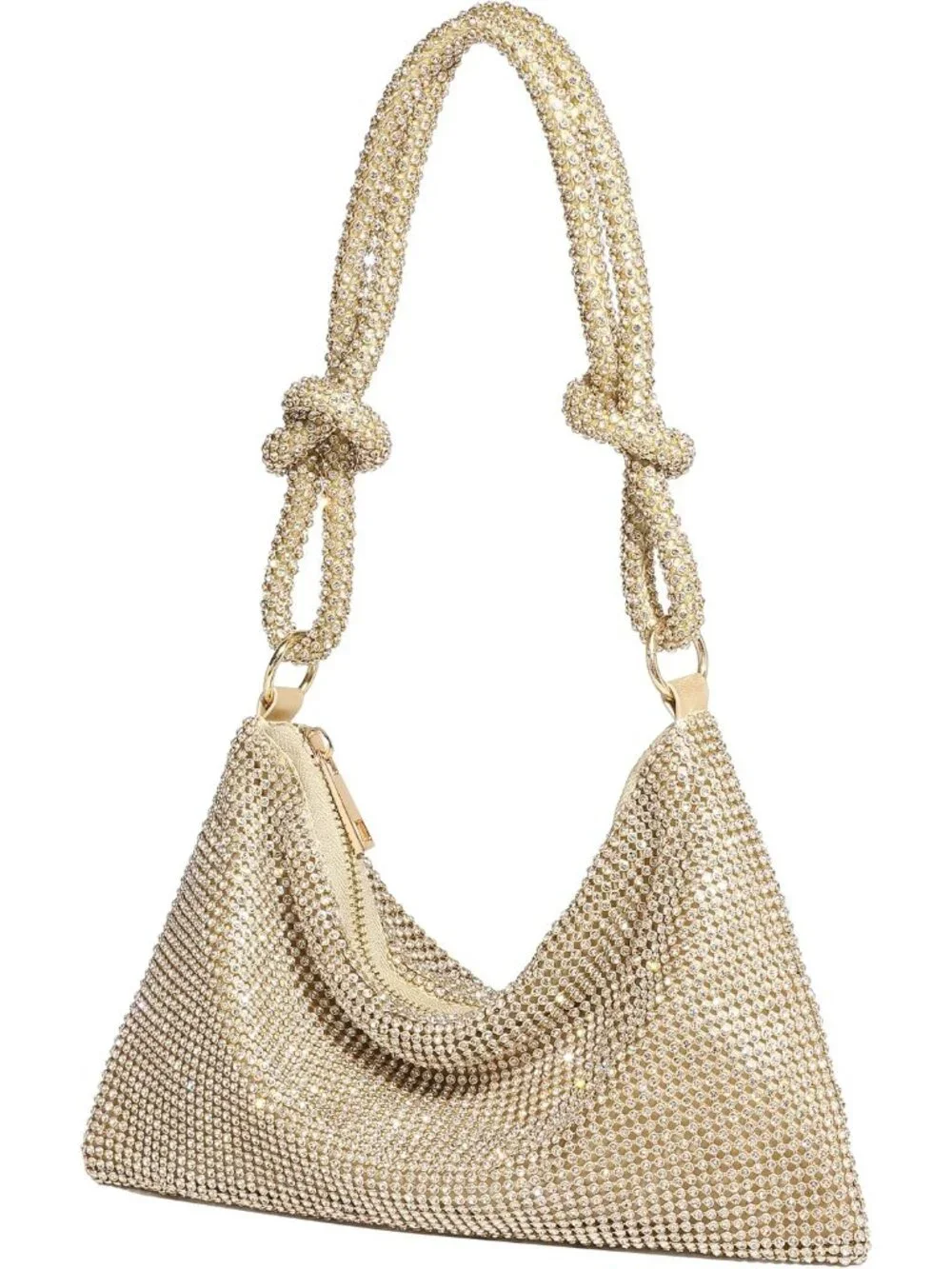 👜 Women's Gold Sparkly Rhinestone Purse Evening Bag Stylish Out Dressy Clutch